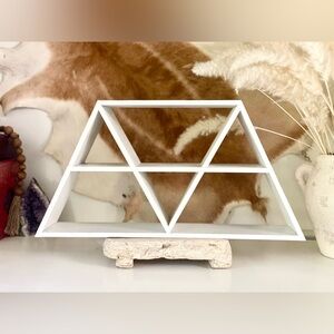 HOBBY LOBBY | Geometric White Wooden Wall Shelf Unit